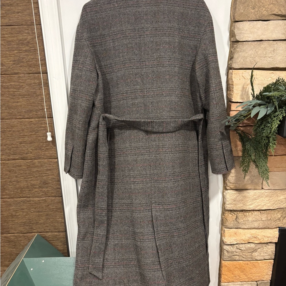 Zara Herringbone Patterned Coat - image 7